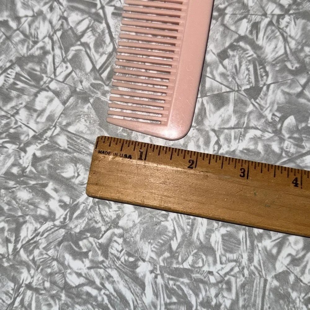 Vintage Mid-Century DU PONT Dressing Comb Nylon Unbreakable PINK 1950's 8 inch